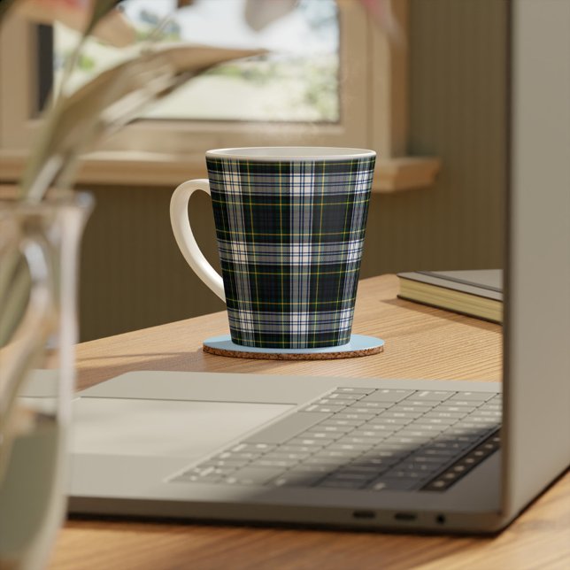 Plaid Rustic Tartan Clan Gordon Elegant Latte Mug (Elegant Plaid Clan Gordon Tartan Latte Mug)