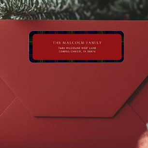 Plaid Rustic Tartan Return Address