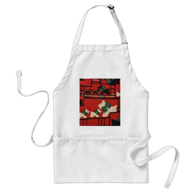 Plaid Scotties & Westies Standard Apron (Front)