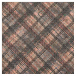 Plaid Scottish coral black classic Fabric