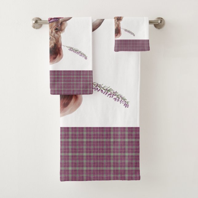 Plaid Scottish Patterns  Bath Towel Set (Insitu)