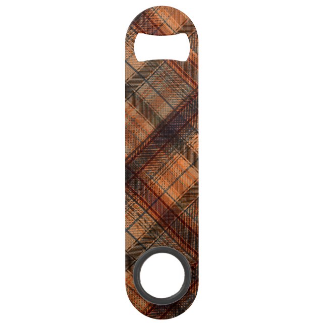 Plaid Scottish tartan brown orange black classic (Front)