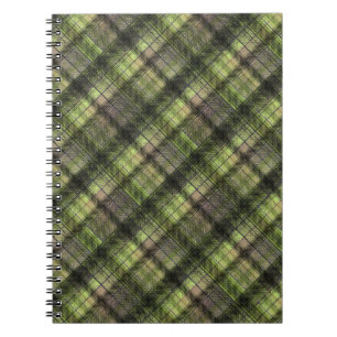 Plaid Scottish tartan green black classic Notebook