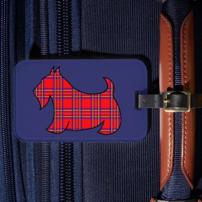 Plaid Scottish Terrier Luggage Tag (Front Insitu 4)
