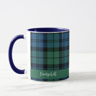 Plaid Script Campbell Tartan Custom Mug