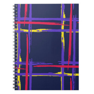 Plaid. Seamless Grunge Stripes. Abstract Texture w Notebook