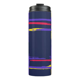 Plaid. Seamless Grunge Stripes. Abstract Texture w Thermal Tumbler