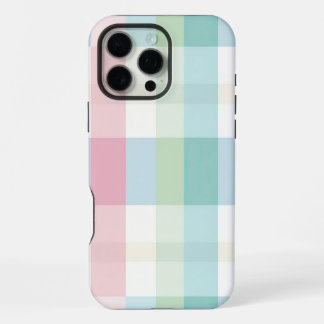Plaid Series, Pink Green Plaid iPhone 16 Pro Max Case