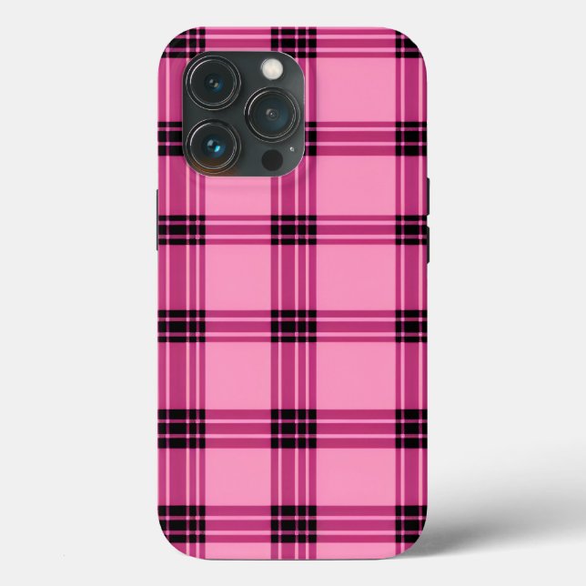 Plaid Series, Pink Plaid Case-Mate iPhone Case (Back)
