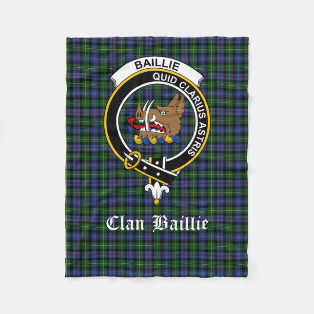 Plaid Sherpa Blanket Baillie Clan Tartan Scotland (Front)