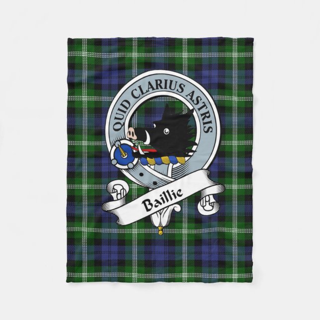Plaid Sherpa Blanket Baillie Classic Clan Scottish (Front)