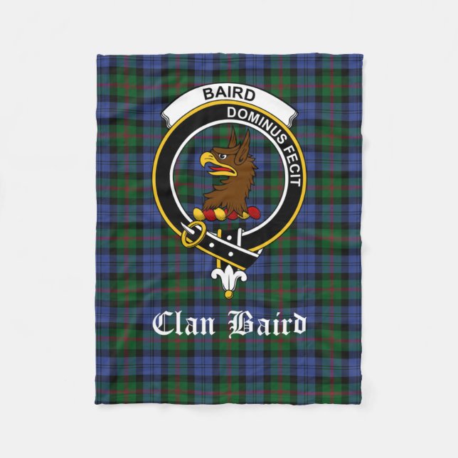 Plaid Sherpa Blanket Baird Clan Scottish (Front)