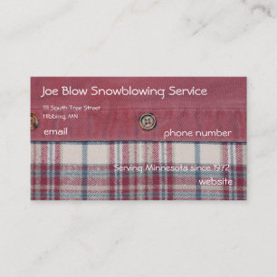 Plaid Shirt Business Card
