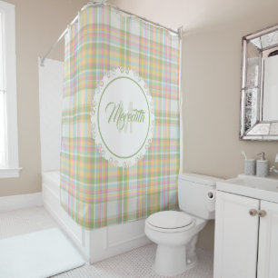 Plaid Shower Curtain - Spring Colors {S2D3}