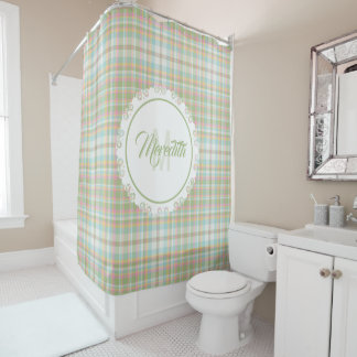 Plaid Shower Curtain - Spring Colours {S2D2}