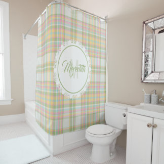 Plaid Shower Curtain - Spring Colours {S2D3}