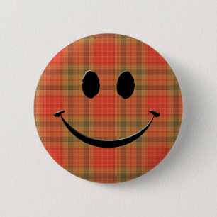 Plaid Smile 6 Cm Round Badge