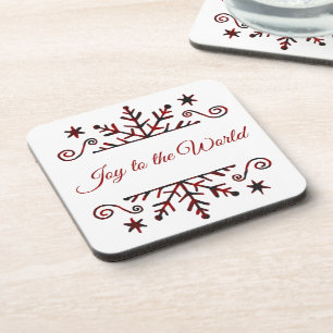 Plaid snowflake coaster