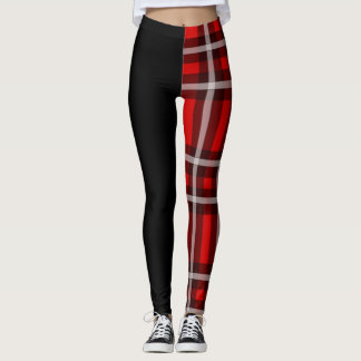 Plaid Split Leggings
