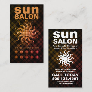 plaid spray tan punch card