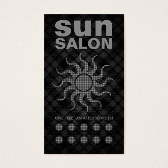 plaid spray tan punch card