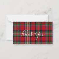 Plaid Stewart Tartan Client Thank You