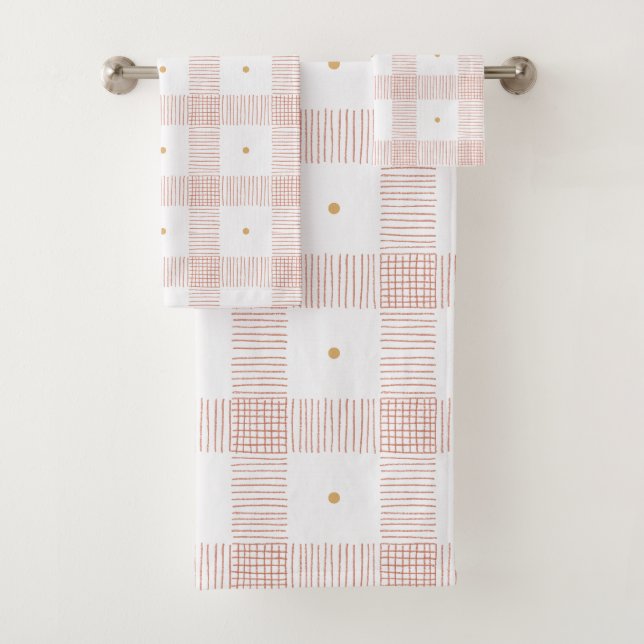 Plaid Strokes Bath Towel Set (Insitu)