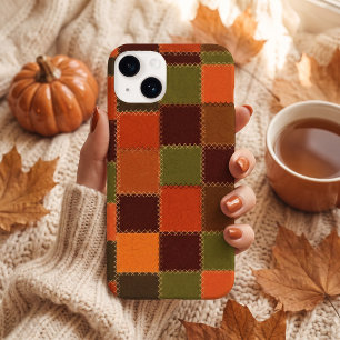 Plaid-style faux patchwork Case-Mate iPhone 14 case