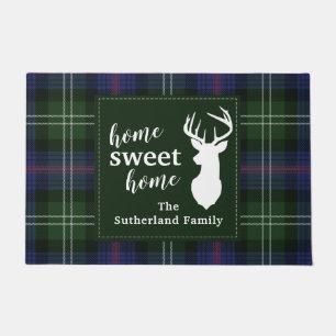 Plaid Sweet Home Sutherland Tartan Personalised Doormat