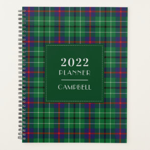 Plaid Tartan 2022 Clan Duncan Chequered Planner