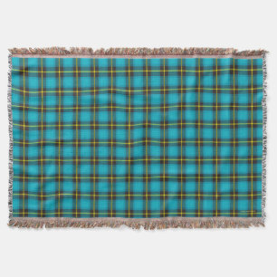 Plaid Tartan Blue,Yellow, Black Scottish Trendy Throw Blanket