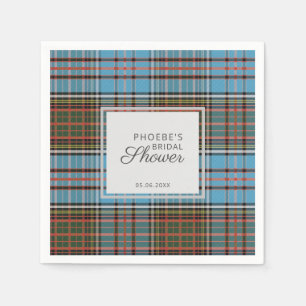 Plaid Tartan Clan Anderson Custom Bridal Shower Napkin