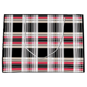 Plaid , tartan large gift bag