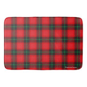 Plaid Tartan Red, Black Scottish Trendy Bath Mat