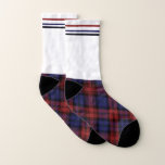 Plaid Tartan Red Purple Chequered Dad Rustic Socks<br><div class="desc">Complete your gifting needs with this cute plaid tartan clan MacLachlan red purple black pattern socks for back to school,  or any special occasion including birthdays,  anniversaries,  holidays</div>