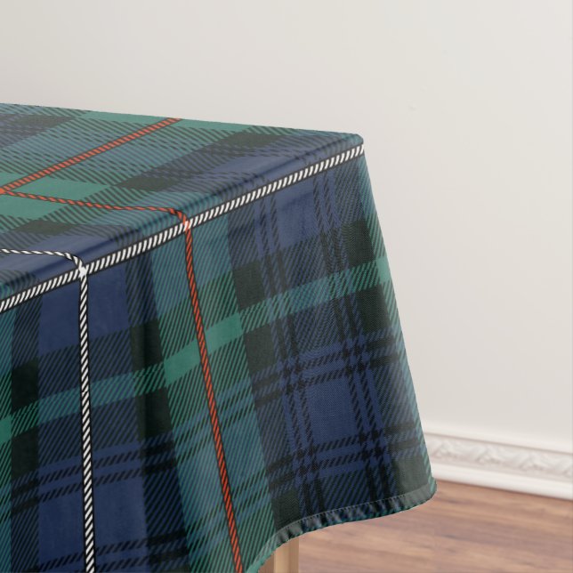 Plaid Tartan Scottish Clan Robertson Tablecloth (In Situ)