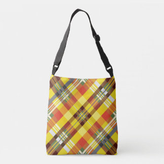 Plaid / Tartan - Sunflower - Crossbody Bag
