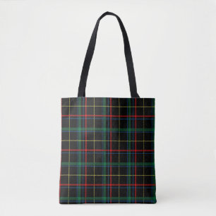 plaid tartan tote bag