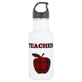 Plaid Teacher's Apple 532 Ml Water Bottle