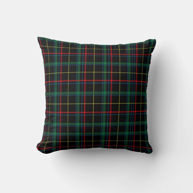 Plaid Texture with Black Background-25774 Cushion (Front)