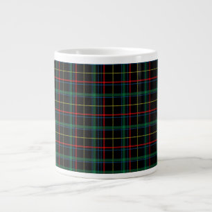 Plaid Texture with Black Background-25774 Large Coffee Mug