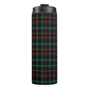 Plaid Texture with Black Background-25774 Thermal Tumbler