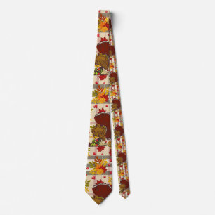 plaid thanksgiving turkey tie