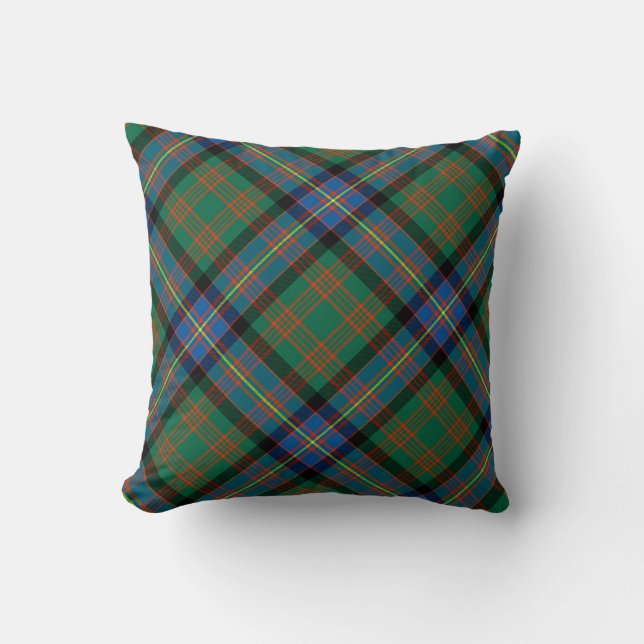 Plaid Throw Pillow Cochrane Ancient Tartan Pillow (Front)