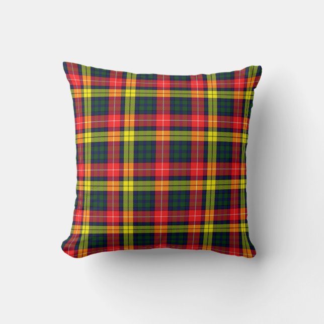 Plaid Throw Pillows Buchanan Modern Tartan Pillow (Front)