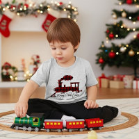 Plaid train Merry Christmas