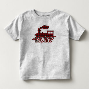 Plaid train personalised Toddler T-shirt