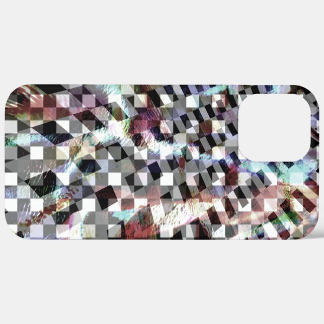 Plaid twisted under coloured spots, simplistic Case-Mate iPhone case (Back (Horizontal))