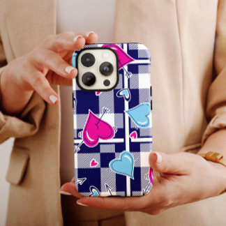 Plaid Valentine Pink Hearts | iPhone 14 Case-Mate  Case-Mate iPhone 14 Case