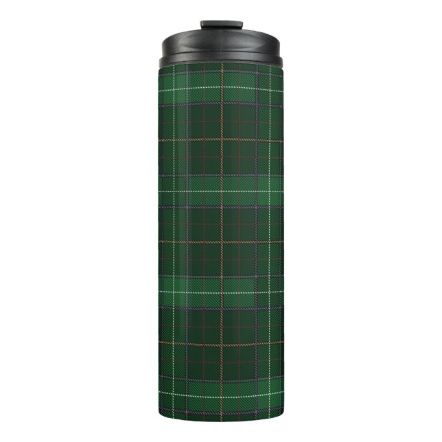 Plaid Walsh Green Check Pattern Thermal Tumbler (Front)